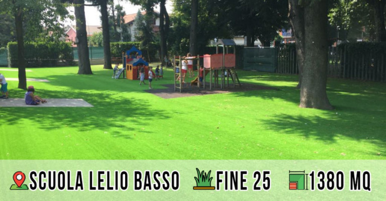 scuola-erba-sintetica-Fine giardino in erba sintetica